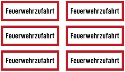 Veiligheidsetiket Brandweertoerit - 6x Waarschuwingssticker voor Brandveiligheid en Gebruiksaanwijzing (52x148 mm)
