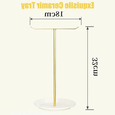 Minimalistische Sieradenhouder voor het Organiseren van Kettingen en Armbanden, Modern Metaal Sieradenstandaard voor Meisjes en Vrouwen