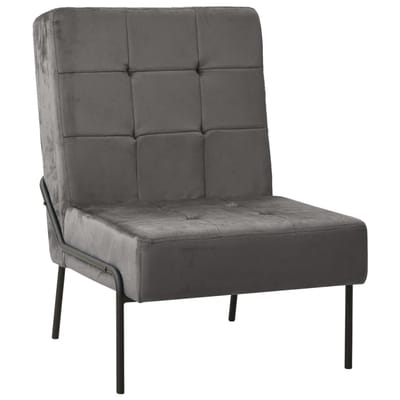 vidaXL - Relaxstoel - 65x79x87 - cm - fluweel - donkergrijs