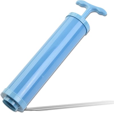 Gecomprimeerde Opbergzakken met Handpomp | Plastic Zakken voor Vacuüm Seal | Luchtpomp voor Handmatige Compressie | Thuis Opslag Organisatie | Blauw | Herbruikbaar