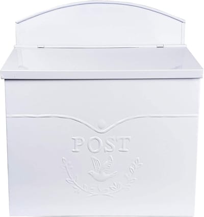 Brievenbus - Postbus - Buiten Ontvangen - Duurzaam Gelegeerd Staal - 30x12x33 cm - Wit