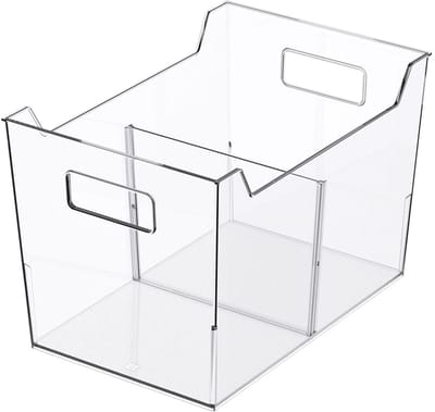 So Clever x Vacane Opbergbakje met Verdeler Large - Transparant - Sorteervakken | Stapelbaar | BPA-vrij