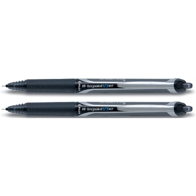 Pilot Roller Hi-Tecpoint V5 en V7 Retractable V7 schrijfbreedte 035 mm zwart