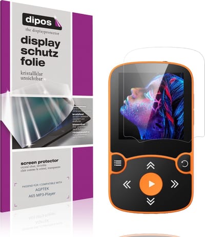 dipos – 4x Beschermfolie geschikt voor AGPTEK A65 MP3-Player | Krasbestendige & heldere Screenprotector Ultra-Thin