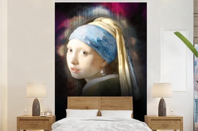 Behang - Fotobehang Meisje met de parel - Johannes Vermeer - Olieverf - Breedte 170 cm x hoogte 260 cm
