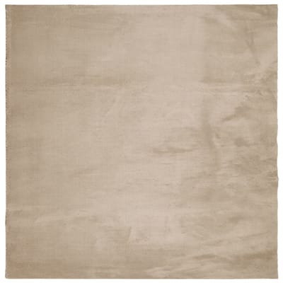 vidaXL - Vloerkleed - HUARTE - laagpolig - zacht - wasbaar - 120x120cm - zandkleurig