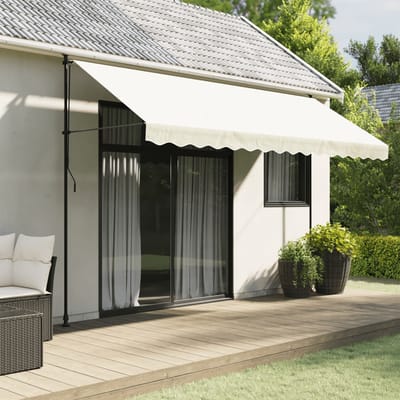 vidaXL - Vervangingsdoek - voor - luifelrok - gestreept - 400 - cm - crèmekleurig