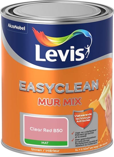 Levis - Easyclean Mur Mat Mix - Clear Red B50 - Mengverf - 1 L