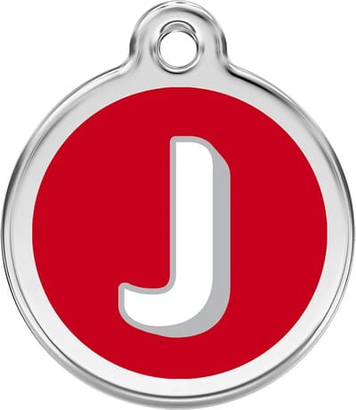 Red Dingo Hondenpenning 20 mm letter J