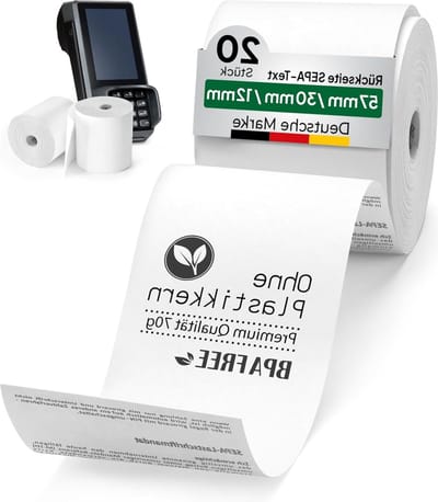 20 thermorollen 57mmx30mmx12mm - sepa-opdruk - kernloze kassarollen - beste kwaliteit
