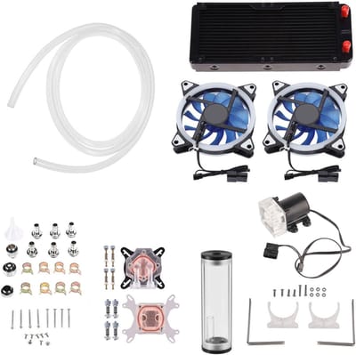 Waterkoeling Kit - CPU Koeler - Computer Koelen - Koperen Basis - 240mm - Transparant