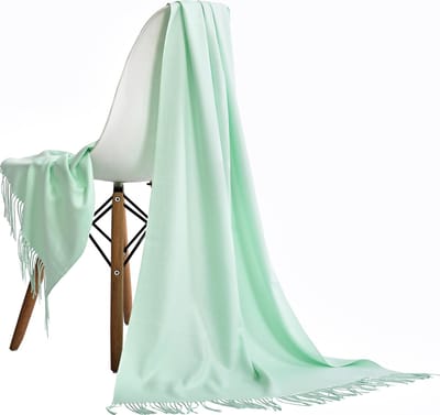 Emilie Scarves Pashmina sjaal Cashmere omslagdoek mint - 200*63CM
