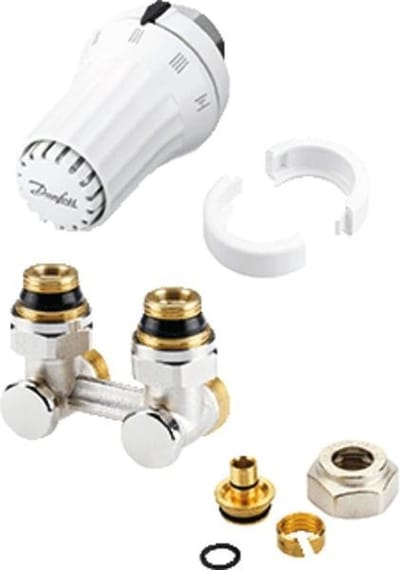 Danfoss RAE K - onderblokset - haaks - voor radiatoren met M30 insert - aansluiting 1/2"