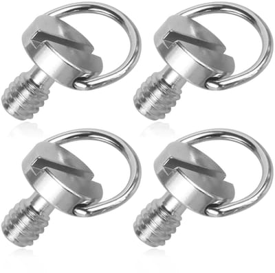 4 Stuks 1/4 Inch Camera Bevestigingsschroef voor Statief - Draadschroef, RVS Camera Schroef voor Statief, Balhoofd, Monopod en Snelle Ontkoppeling