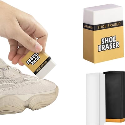 Set van 2 rubberen gum voor het reinigen van suède en nubuck schoenen, ideaal voor leer en vlekkenverwijdering