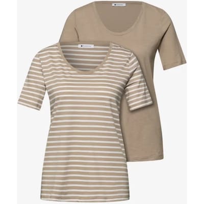 Shirt met ronde V-hals in een pak van 2
