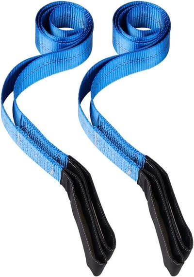 Cargo Hijsstroppen - Duplex Bandjes - Zwaar Werk - Slijtvaste Bescherming - 1.8 Meter - Blauw