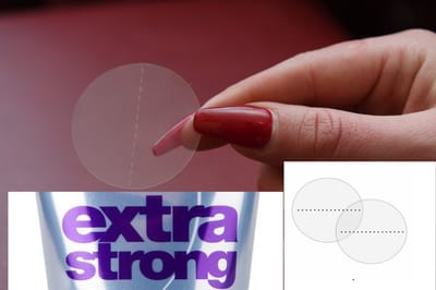 2000 stuks Sluitzegels 30mm op rol EXTRA STERK/ sluitstickers / envelop stickers / sluit labels / sticker / etiketten - transparant  permanent met perforatie -  transparant