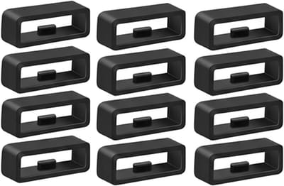 12 stuks - Bandbezel - Bandcombinatie - 20 mm siliconen vervangingsband - Zacht - Accessoires - Zwart - Comfortabel om te dragen