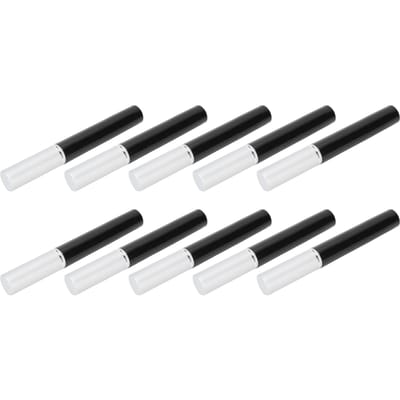 10 Pièces Tube de Mascara Vide 3ml Petit Portable Pratique Flacons Conteneurs Vides avec Bouchon en Caoutchouc white