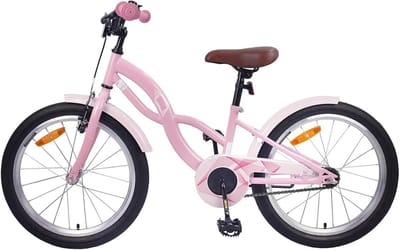 Kinderfiets - Meisjesfiets - Buiten spelen - Verstelbaar stuur en zadel - 18 inch - Lichtroze