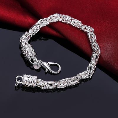 925 Sterling Zilver Drakenkop Armband Voor Vrouwen Bruiloft Verloving Feest Sieraden 20cm black