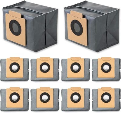 10 stuks Stofzuigerzakken geschikt voor Eufy Clean X8 Pro / X10 Pro Omni - Stofzuigerzakken - reservezakken - accessoireset - Accessoires voor stofzuigerzakken - stofzak - Grijs