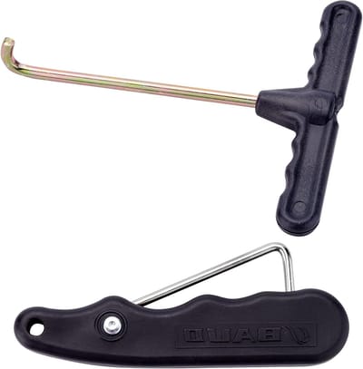 Schaats Veterspanner - Kant Trekker - Schaatsen Aantrekken - Opvouwbaar Ergonomisch Ontwerp - 94x27x11mm - Zwart