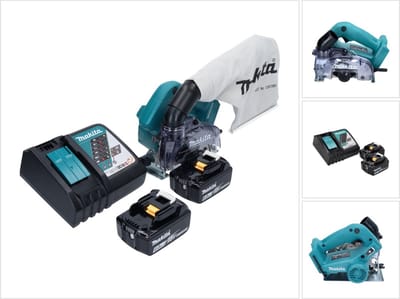 Makita DCC 500 RG accu diamantsnijder 18 V 125 mm borstelloos + 2x accu 6,0 Ah + oplader