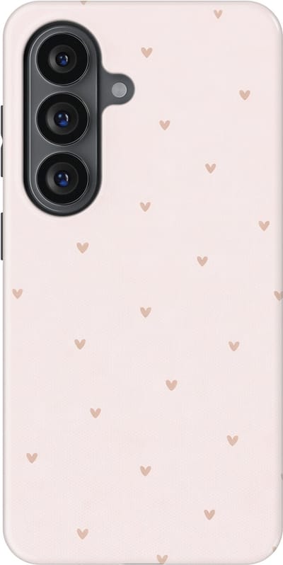 Tough Hoesje met Hartjes Samsung Galaxy S26 | Little Love Tough Case Geschikt voor Mag | Hartjes Print Backcover Samsung Galaxy S26 Sanded Hearts