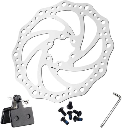 Allecto - Schijfrem - Remschijf 160 mm - Inclusief Remblokken - Voor Shimano - Hoogwaardige Kwaliteit - Voor Fietsen
