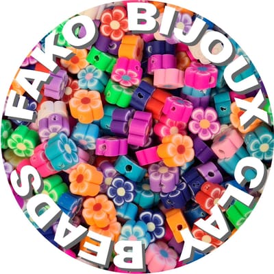 Fako Bijoux - 1000 Klei Kralen Bloemetjes - Polymeer Kralen - Figuurkralen - Kleikralen - 10mm - 1000 Stuks - Bulk