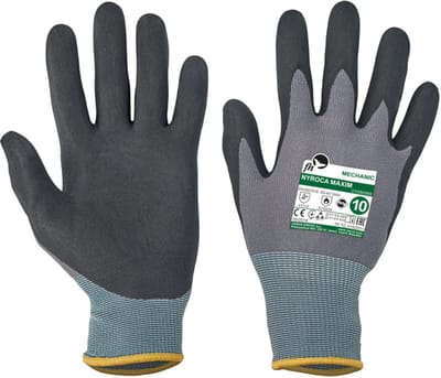 Cerva Tuinhandschoen Maxim - Handschoenen - Zwart Grijs Size 10