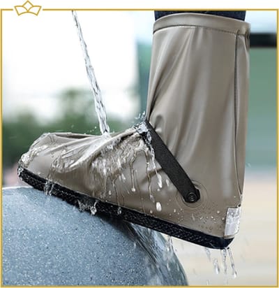 ATTREZZO® Regenschoenen overtrek – duurzaam - Hoog model – waterdicht en anti slip – Bruin - maat 38-39