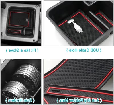 Multifunctionele Opbergdoos voor VW T-Cross 2018-2024, Console Organizer en Armsteun, Auto Accessoires voor Efficiënte Opslag en Organisatie