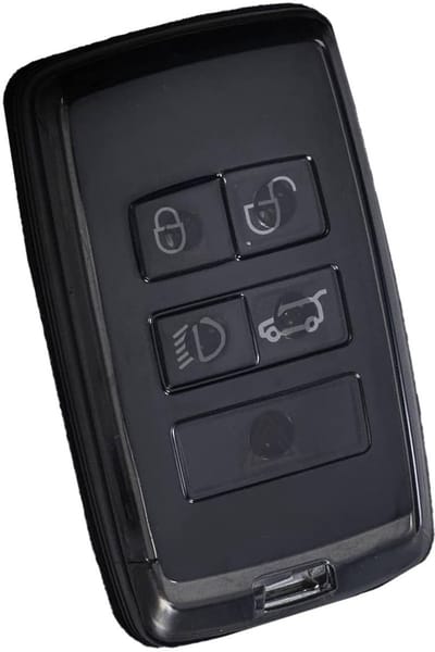 Autosleutel Hoesje geschikt voor Landrover - Sleutelcover - TPU Cover Sleutelhoes - Accessoires - transparant,zwart