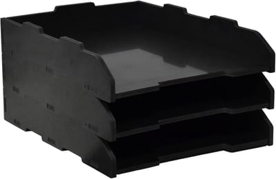 Stapelbare Papierlade - Bureau Organizer - Documenten Sorteren - 3 Lagen Ontwerp - A3 Formaat - Wit