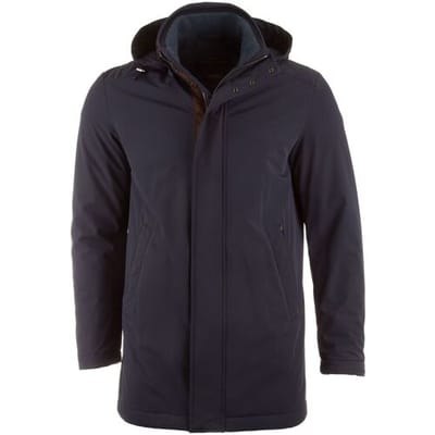 Paul & Shark Jack Typhoon Re 4x4 Stretch Carcoat With Suede and Shark Fin Donker Blauw / male