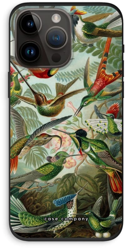 Case Company® - Hoesje geschikt voor iPhone 14 Pro Max hoesje - Haeckel Trochilidae - Biologisch Afbreekbaar Telefoonhoesje - Bescherming alle Kanten en Schermrand