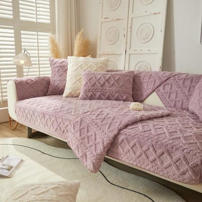 Shu Katoen Pluche Bankkussen Winter Antislip Kussen Verdikt Warm Bankovertrek Eenvoudig Modern Winter Bankhanddoek 70*70cm