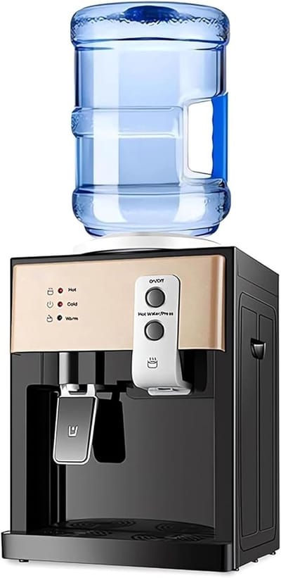 Waterdispenser - Waterkoeler - Direct Warm Koud Water - Bovenlader Fles - 189 Liter - Champagne