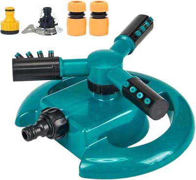 Gazon Sproeier - Water Sprinkler - Tuin Beregening - 360 Graden Rotatie - 22 x 20 x 10 cm - Blauw