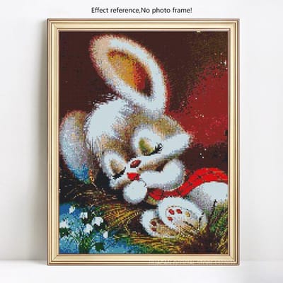 Bricolage diamant broderie Animal mignon rond image de strass diamant peinture 20X30CM