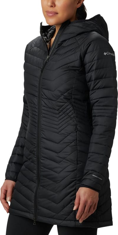Columbia Powder Lite™ Mid Jacket - Dames Jas - Gewatteerde tussenjas met Capuchon - Maat S - Zwart