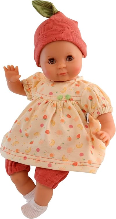 Babypop Schlummerle - Zachte pop - Knuffelen en spelen - Handgemaakt in Duitsland - 32 cm - Rood
