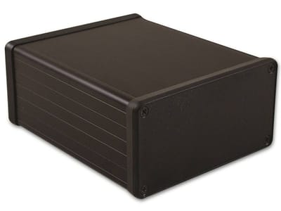 Hammond Electronics 1455N1202BK – Profielbehuizing – 120 x 103 x 53 mm – Aluminium – Zwart