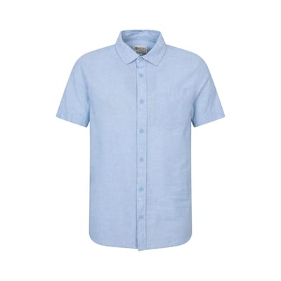Mountain Warehouse Heren Lowe Linnen Overhemd (Blauw)