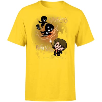 Harry Potter Kids Expecto Patronum Men's T-Shirt - Yellow - S