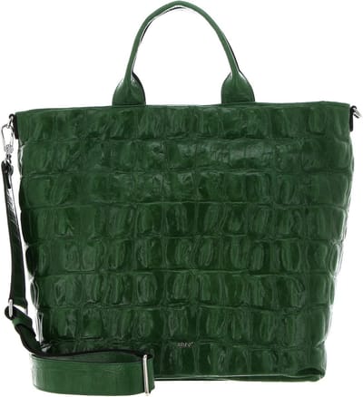 abro Leren Schoudertas Leather Primitivo Shopper Kaia Big Green Groene