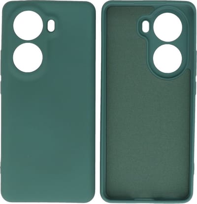 Hoesje Geschikt voor Oppo Reno 11 - Fashion Telefoonhoesje Backcover - Siliconen Hoesje - Donker Groen